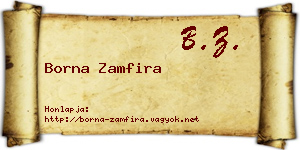 Borna Zamfira névjegykártya